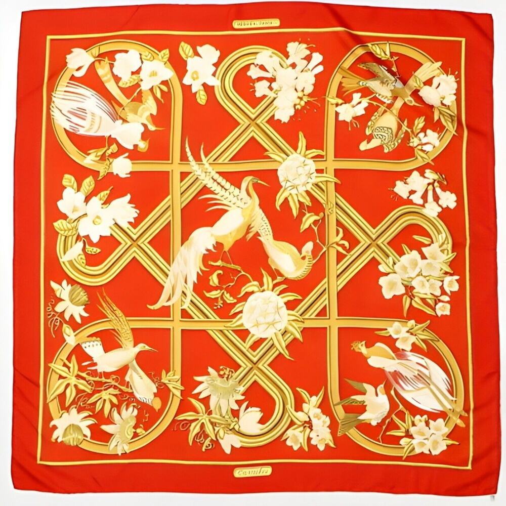 Vintage 1990’s Hermes, Caraibes silk scarf - Picture 1 of 5